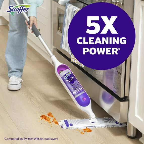 Swiffer Power Mop Floor Cleaning Solution with Lavender Scent, 25.3 fl oz, 3 Count