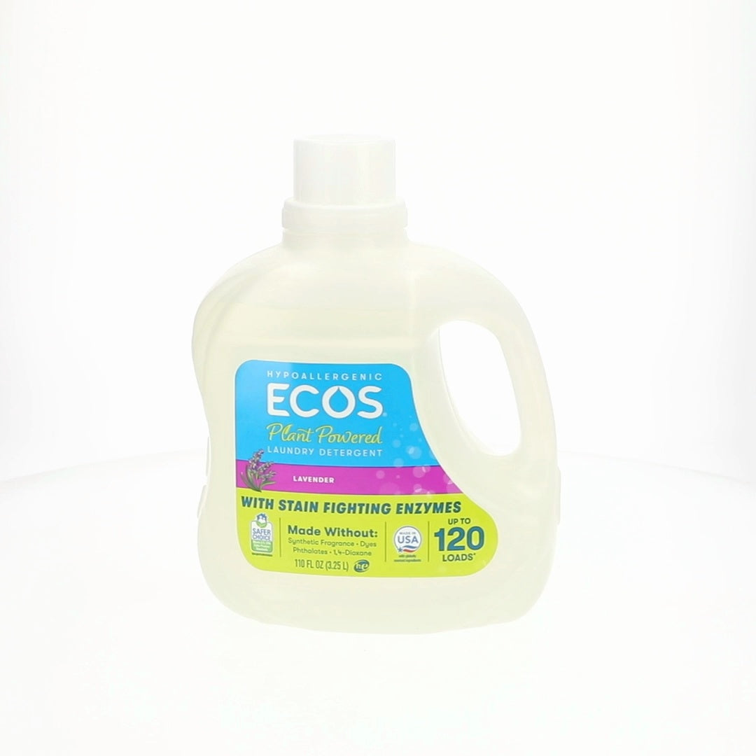 ECOS Hypoallergenic Liquid Laundry Detergent for Sensitive Skin, Free & Clear, 120 Loads, 110ozECOS Hypoallergenic Liquid Laundry Detergent for Sensitive Skin, Free & Clear, 120 Loads, 110oz