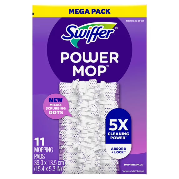 Swiffer PowerMop Multi-Surface Mopping Pad Refills, 11 count
