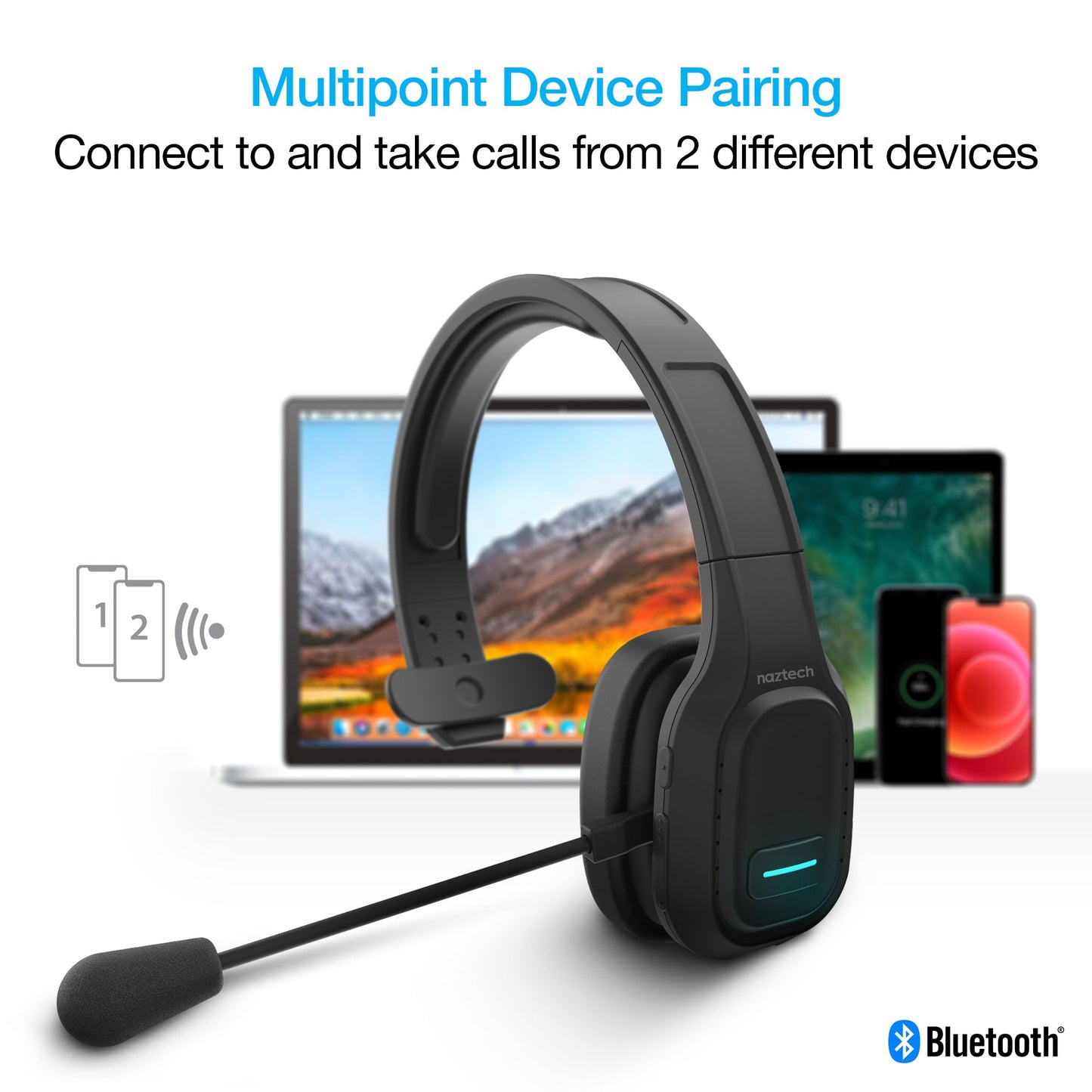 Naztech NXT-700 Xtreme Noise Cancelling Headset for Home Use