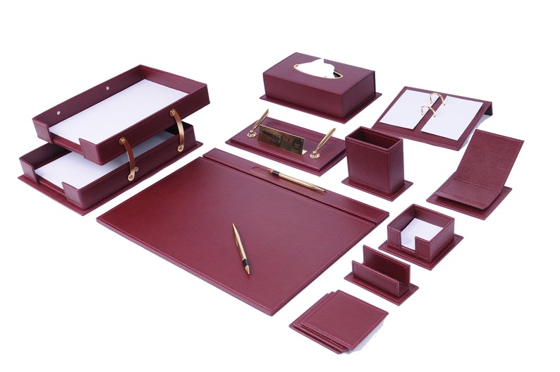 MOOG Luxury Desk Set- 14 Accessories -Black- 14 PCS