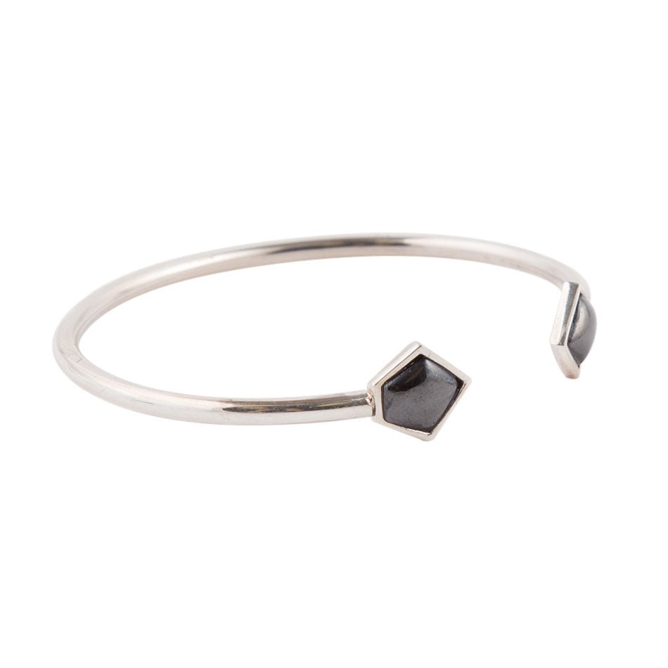 Mirror Image Hematite and Sterling Silver Bracelet