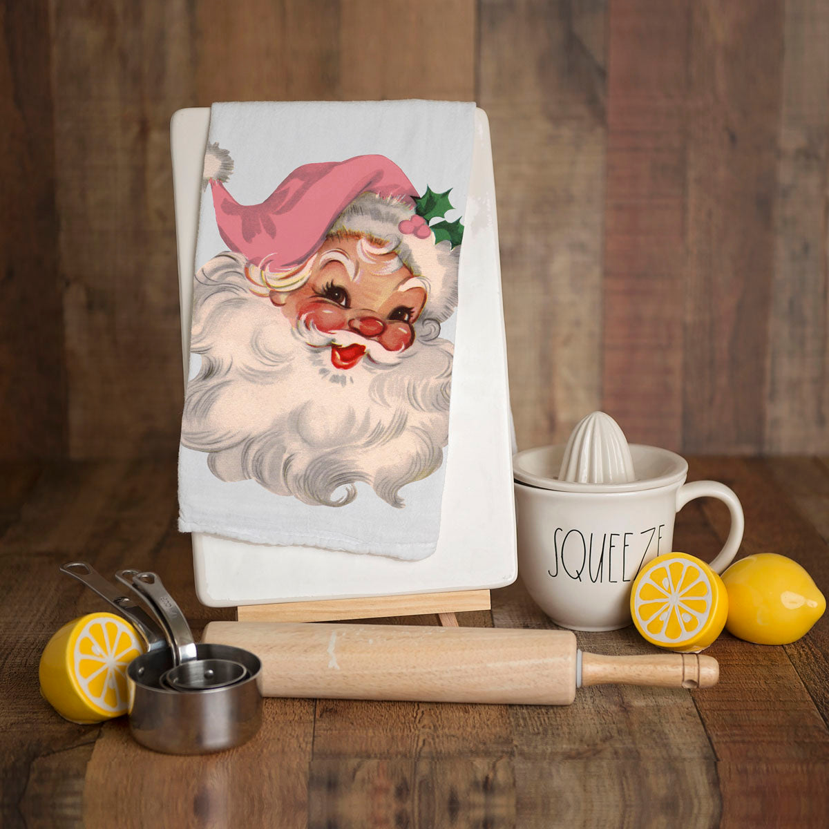 Vintage Pink Santa