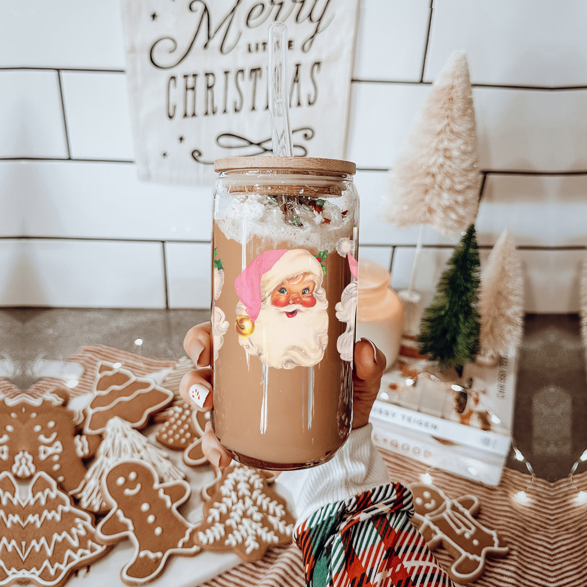 Vintage Pink Santa