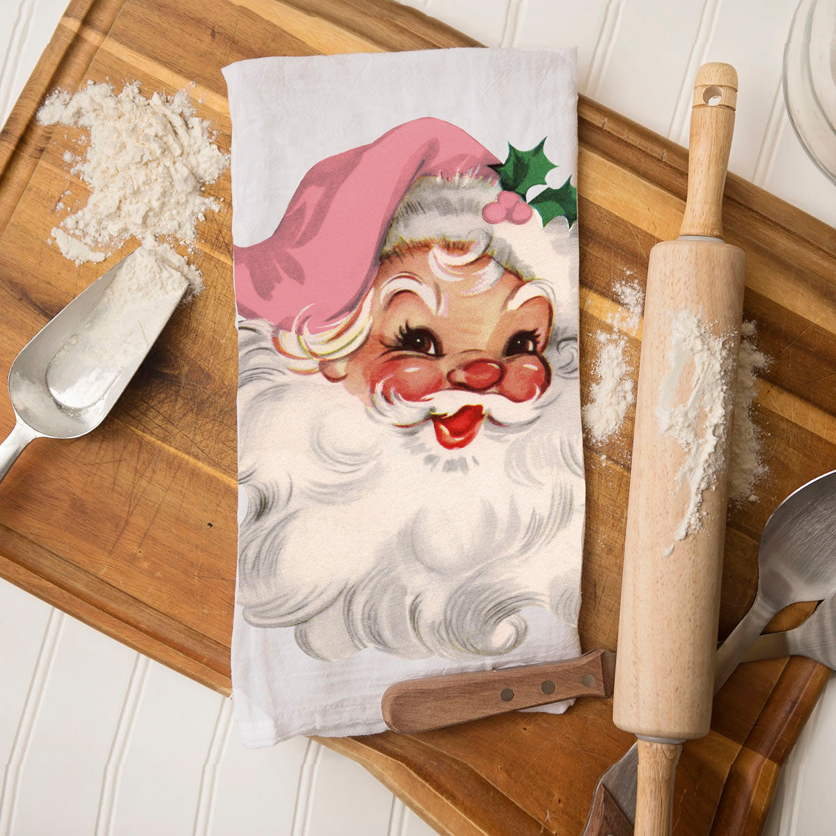 Vintage Pink Santa