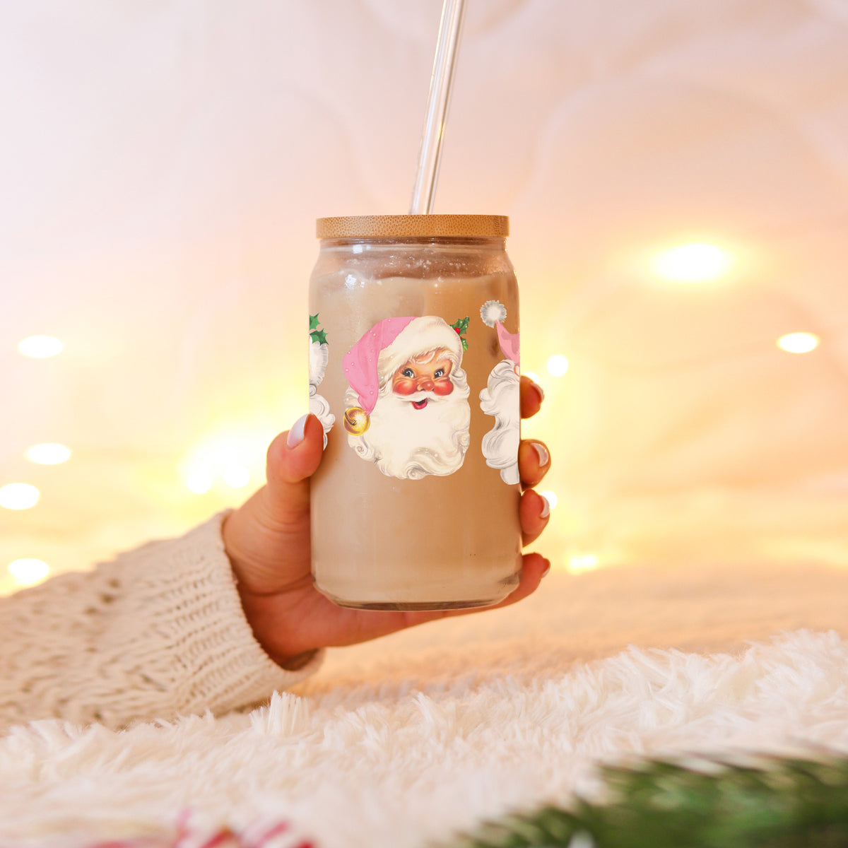 Vintage Pink Santa