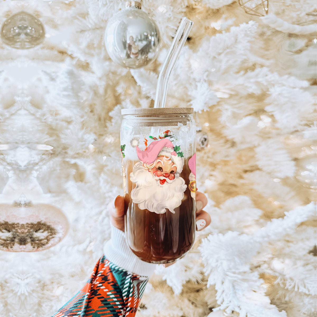 Vintage Pink Santa
