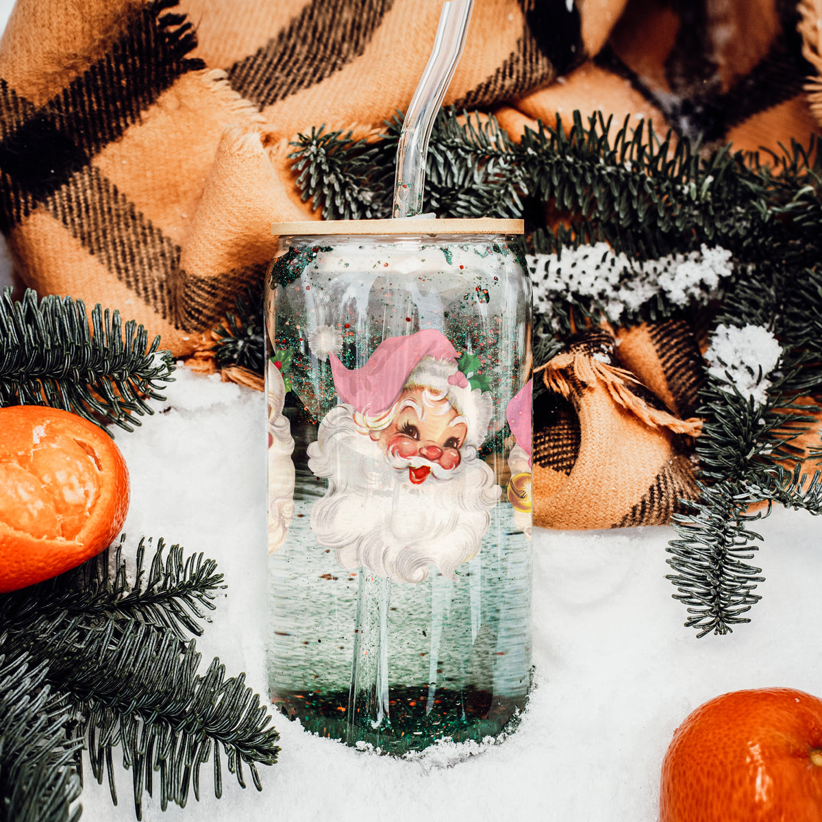 Vintage Pink Santa