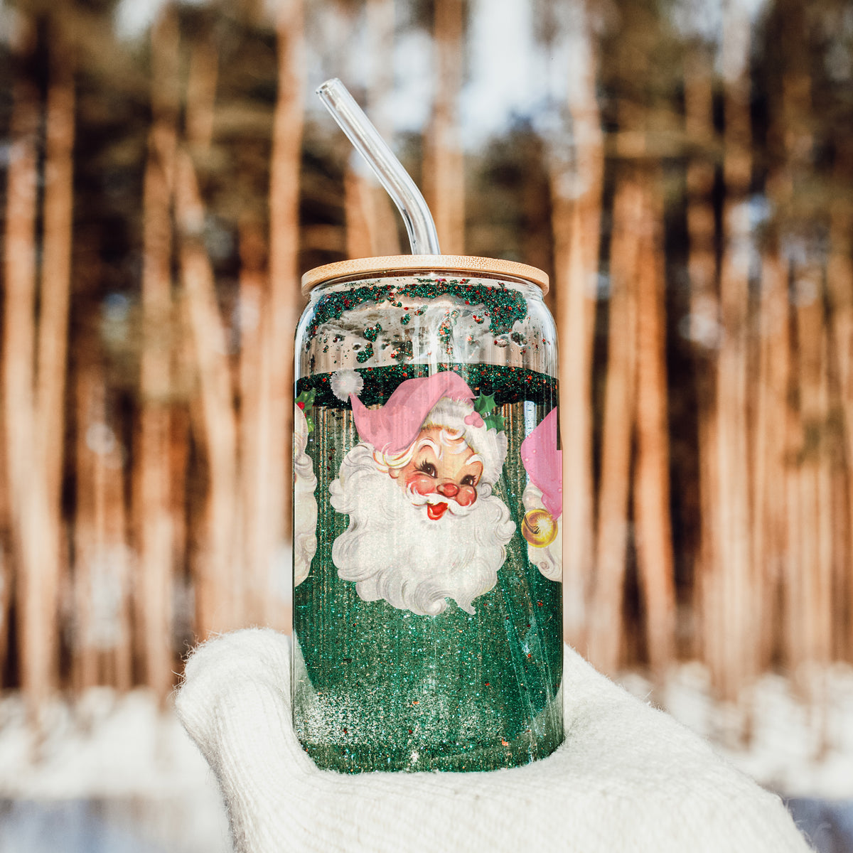 Vintage Pink Santa