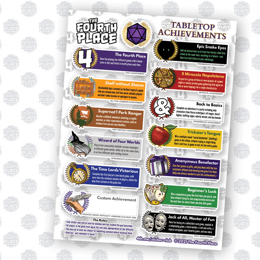 Tabletop Achievements Stickers