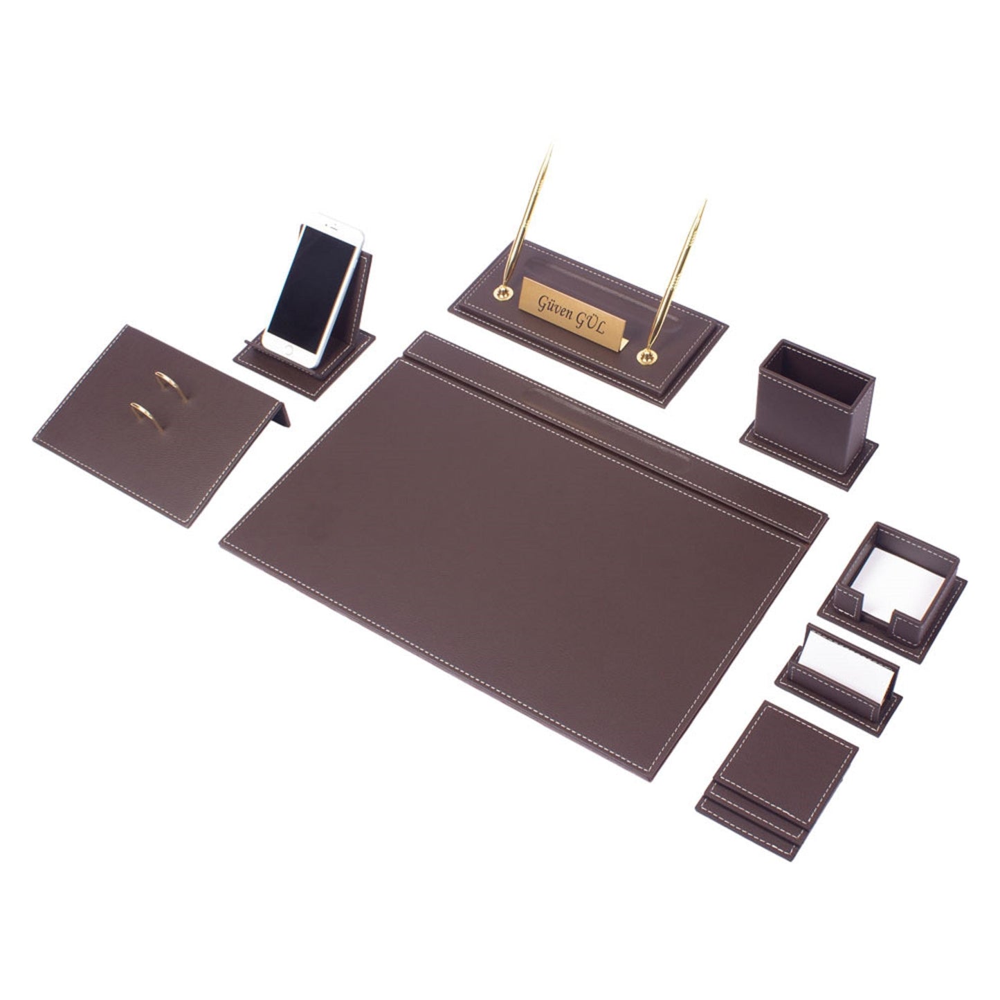 MOOG Luxury Desk Set-12 Accessories -White - 12 PCS
