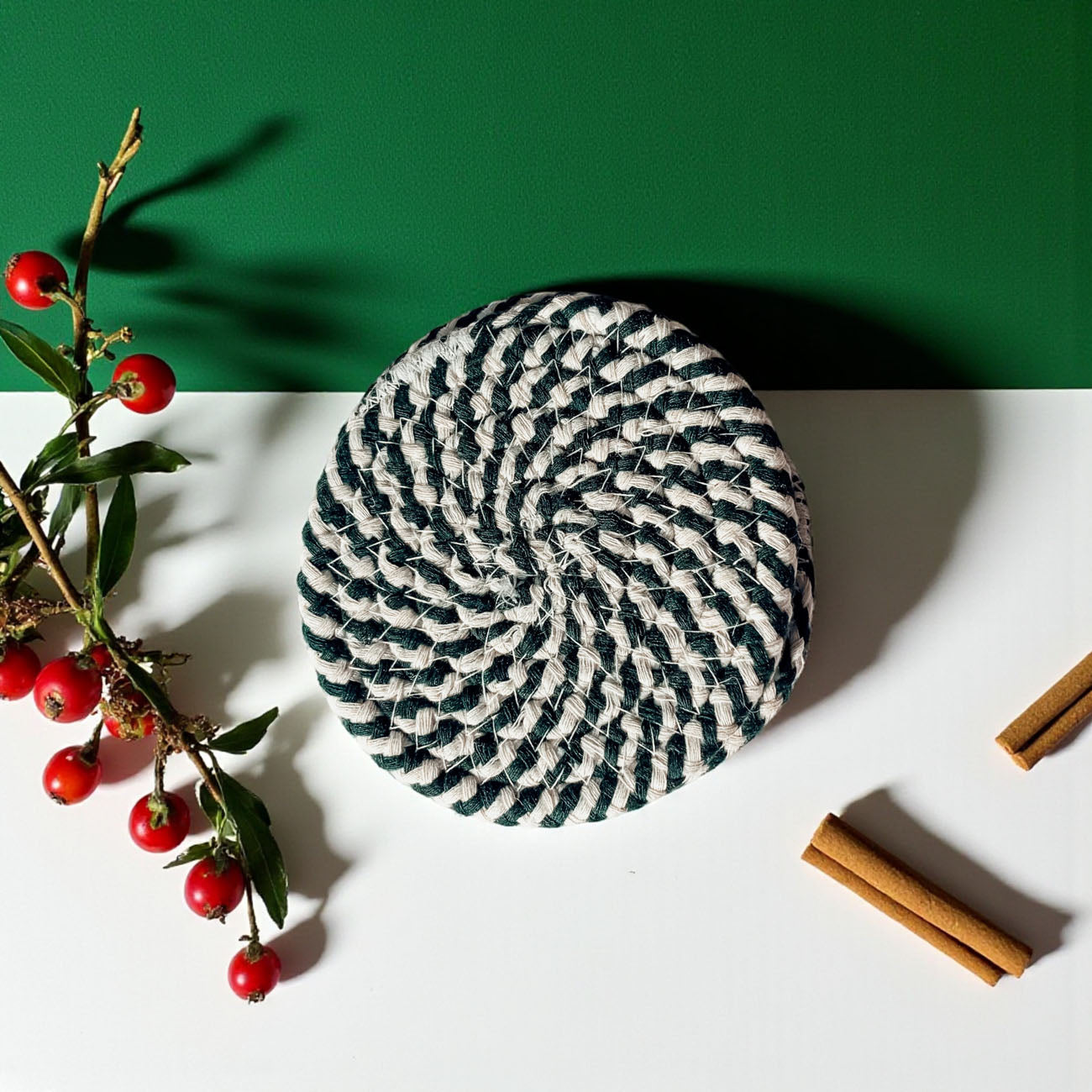 Candy Cane Coaster 4pk
